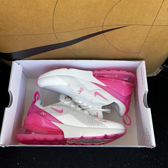 NEW Nike Air Max 270 White Bubblegum Pink Spell HJ3222-104 Women Size 7.5 - Picture 7 of 8
